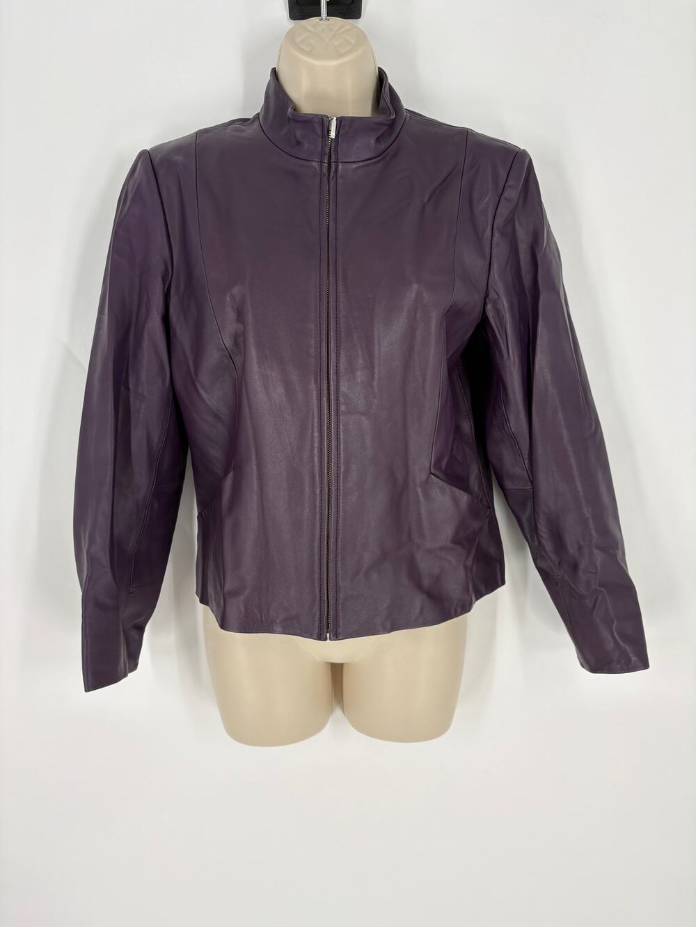 Pendleton Purple Leather Bomber Jacket (B14)